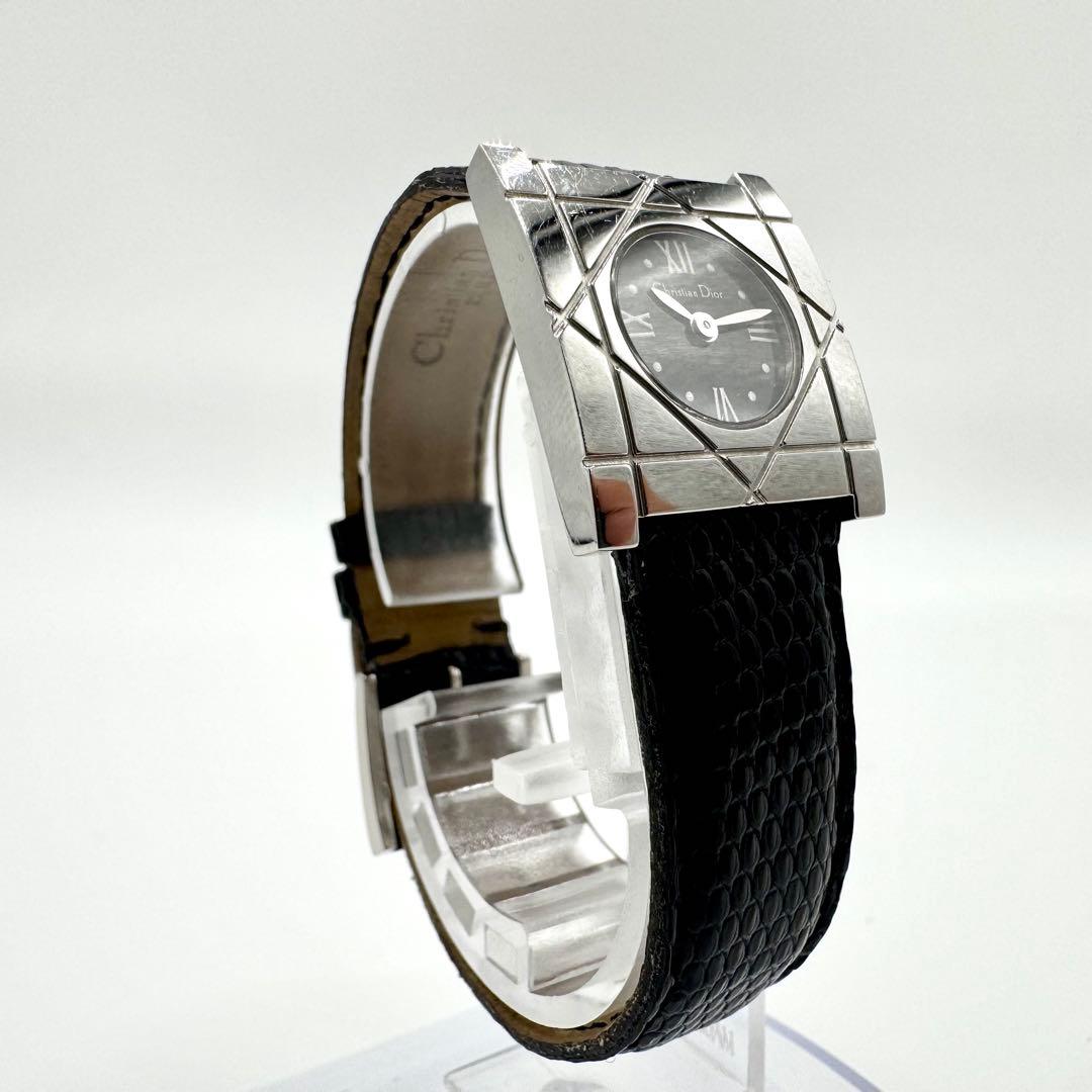 稼働/新品電池　クリスチャンディオール　クールカレ　腕時計　純正リザードベルト