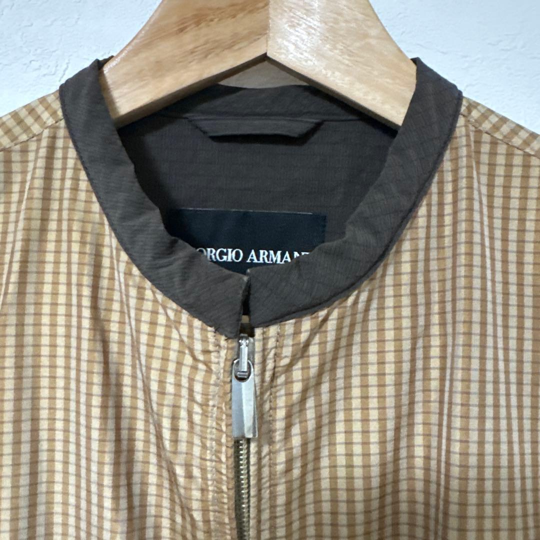 【極美品】イタリア製 Giorgio Armani チェック柄ショートジャケット