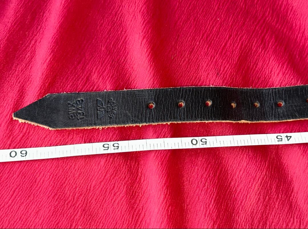 【専用】WWⅡドイツ軍／レプリカポンチョ留め用1943年製 黒革ストラップベルト