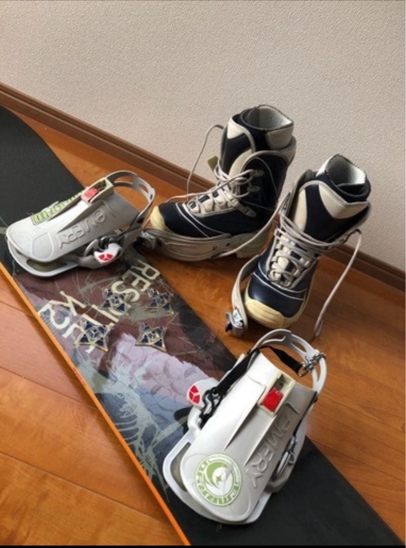 k2 スノーボードセット ビンディングとブーツ付き