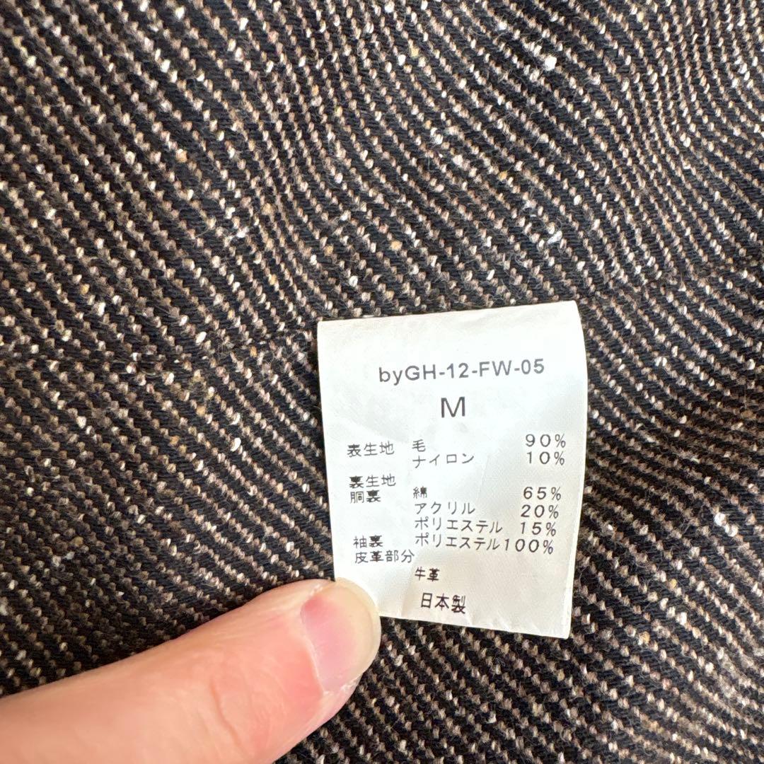 BY GLADHAND ウール ダークグレー コート ボタン留め