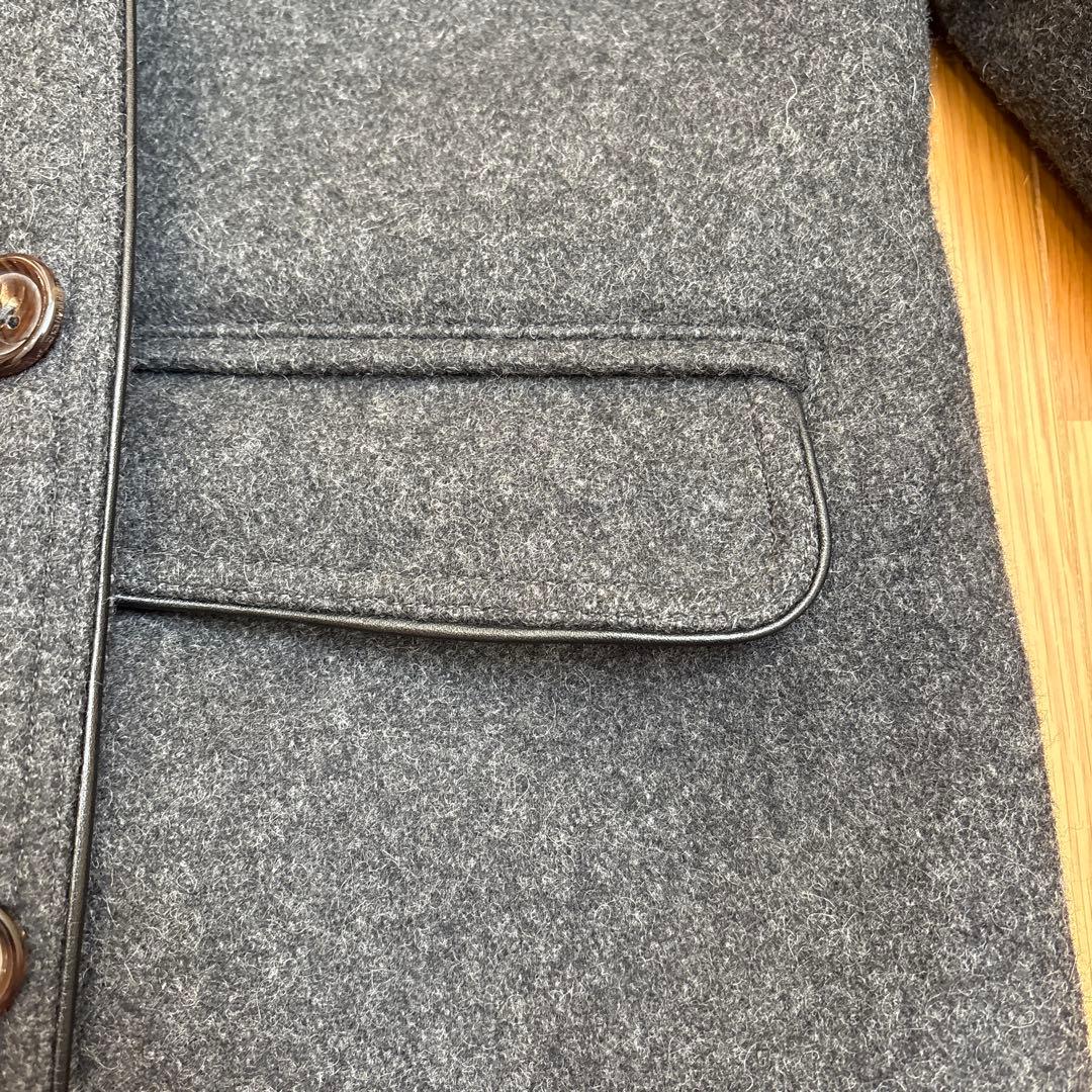 BY GLADHAND ウール ダークグレー コート ボタン留め