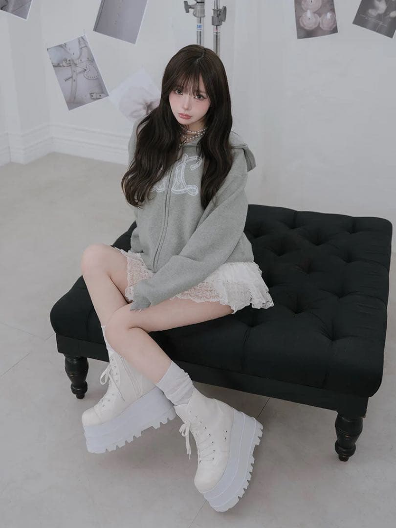 【新品最安値‼️】Darich トリプルソールハイカットスニーカー ホワイト