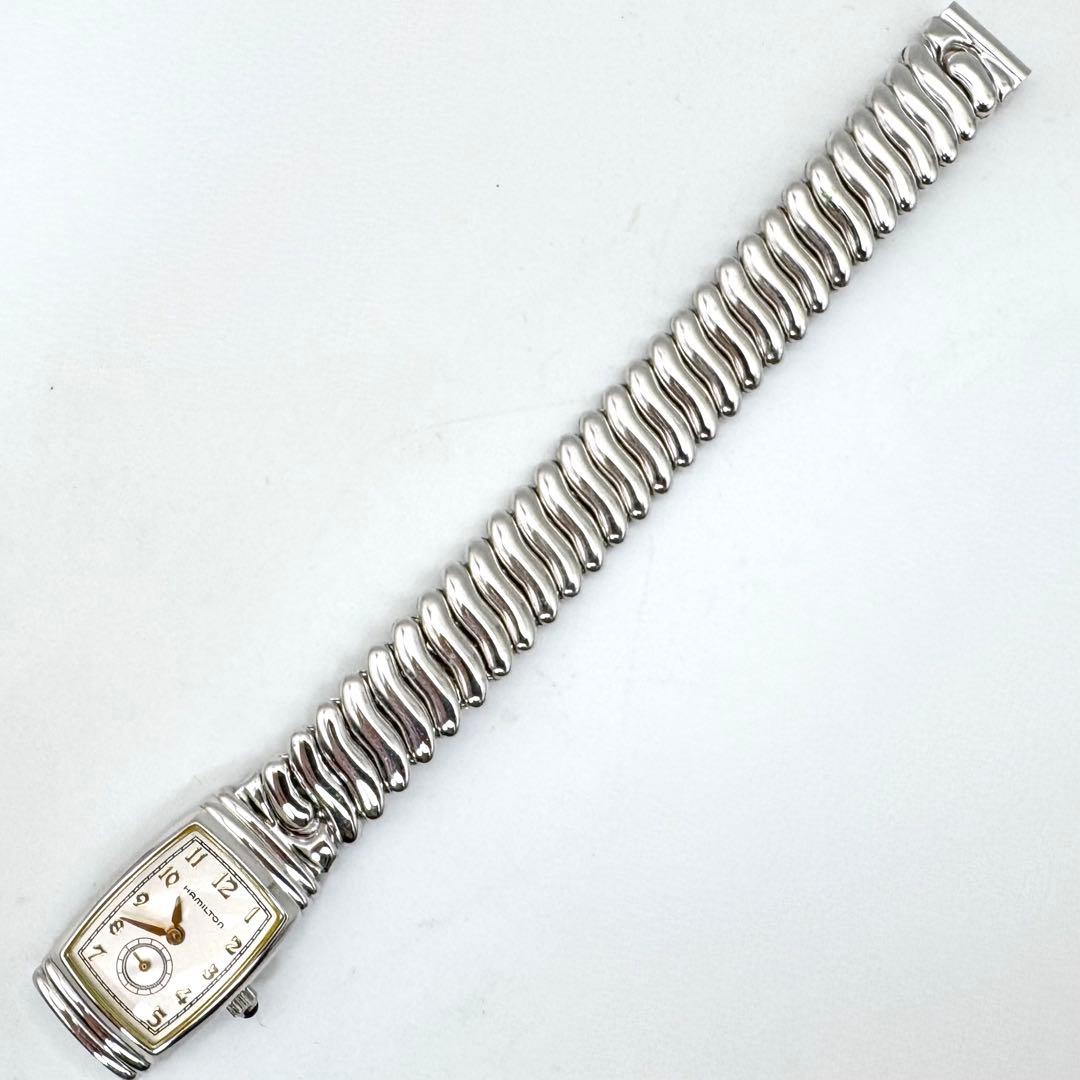 希少 極美品 電池交換済 ハミルトン ベントン 6247 蛇腹ブレス シルバー