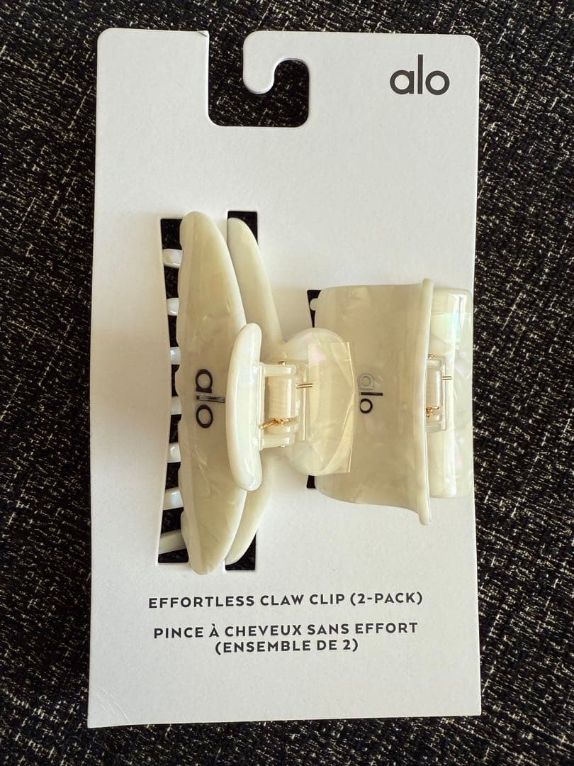 alo ヘアクリップ　ホワイトパール