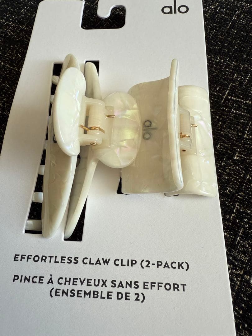 alo ヘアクリップ　ホワイトパール