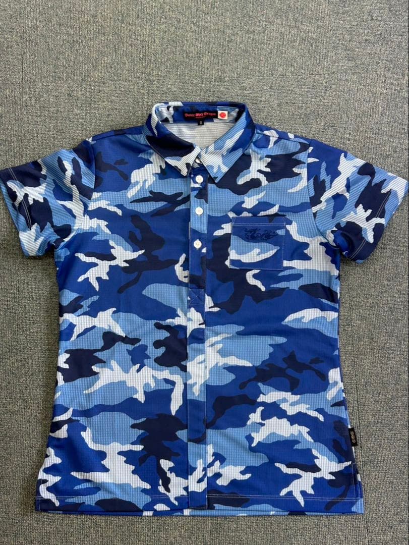 ダンスウィズドラゴン　レーディス　ウエア　スカートパンツ　ブルー迷彩柄　セットM