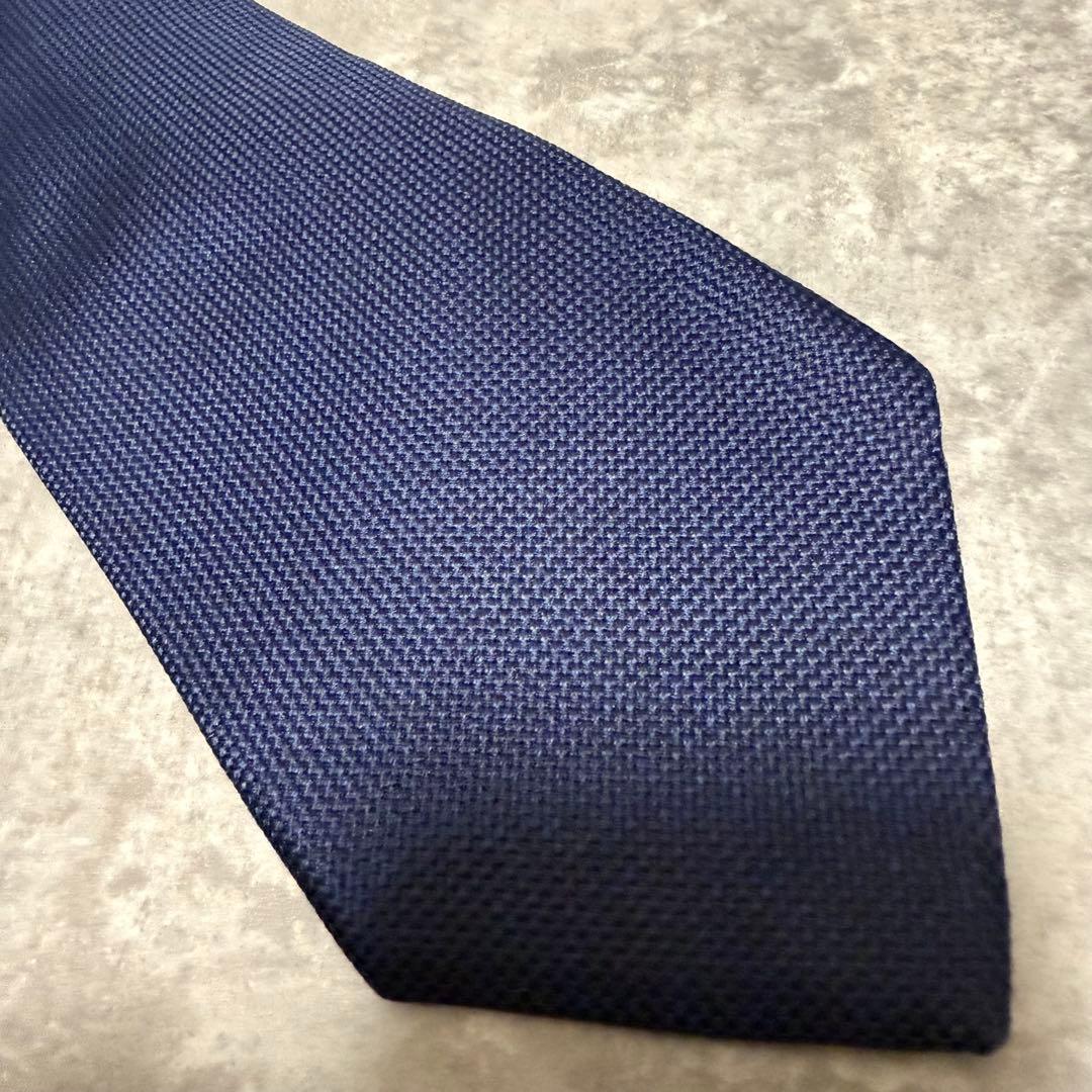 【✨極美品】FAIRFAX フェアファックス ネクタイ ネイビー ソリッド 無地