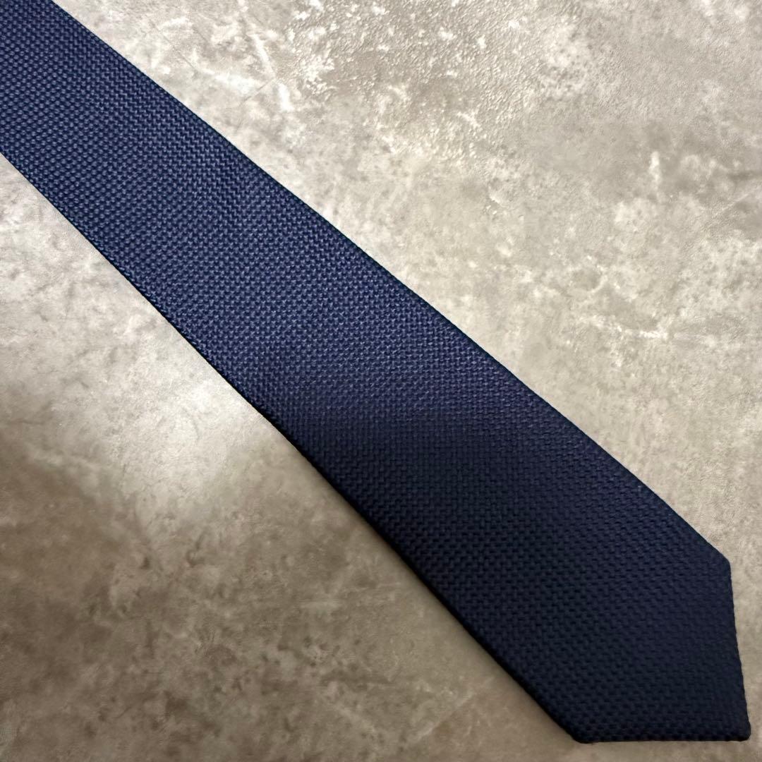 【✨極美品】FAIRFAX フェアファックス ネクタイ ネイビー ソリッド 無地