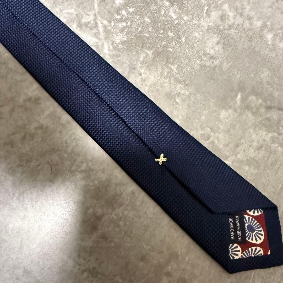 【✨極美品】FAIRFAX フェアファックス ネクタイ ネイビー ソリッド 無地