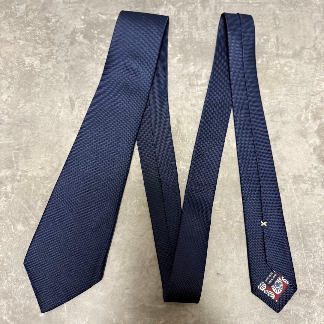 【✨極美品】FAIRFAX フェアファックス ネクタイ ネイビー ソリッド 無地