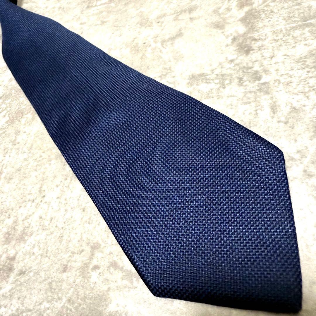 【✨極美品】FAIRFAX フェアファックス ネクタイ ネイビー ソリッド 無地