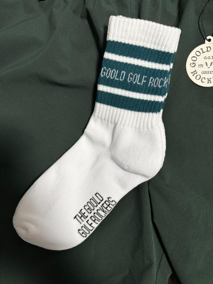 【限定】ゴールドゴルフロッカーズ 上下セットアップ＆ソックス カーキ XL