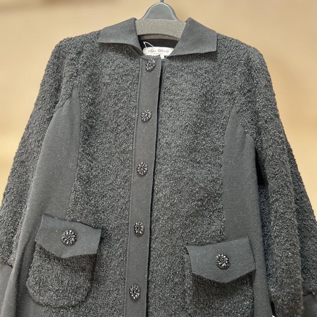 【70%OFF！】新品スーパービューティー★黒ロングコート