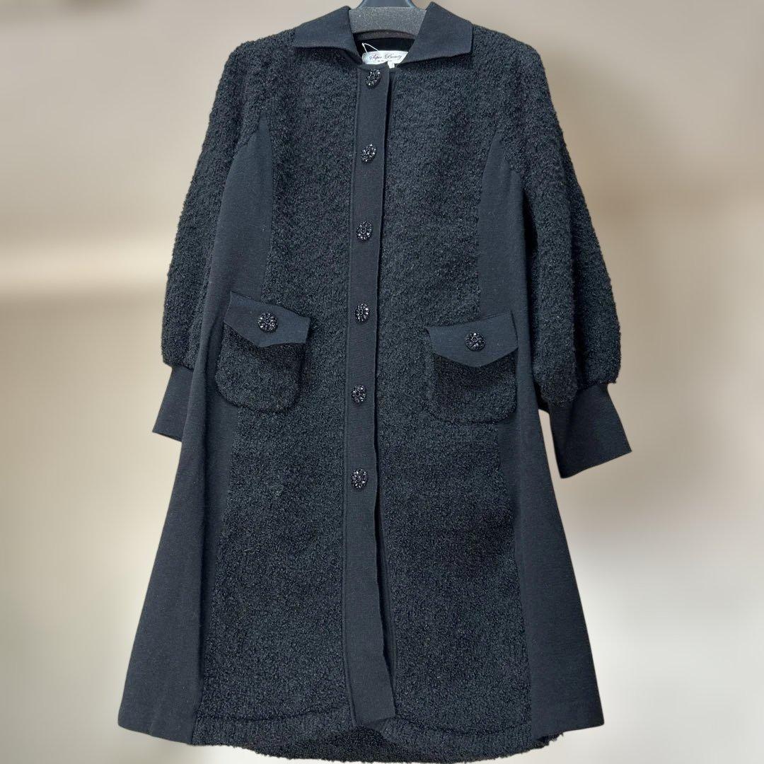 【70%OFF！】新品スーパービューティー★黒ロングコート