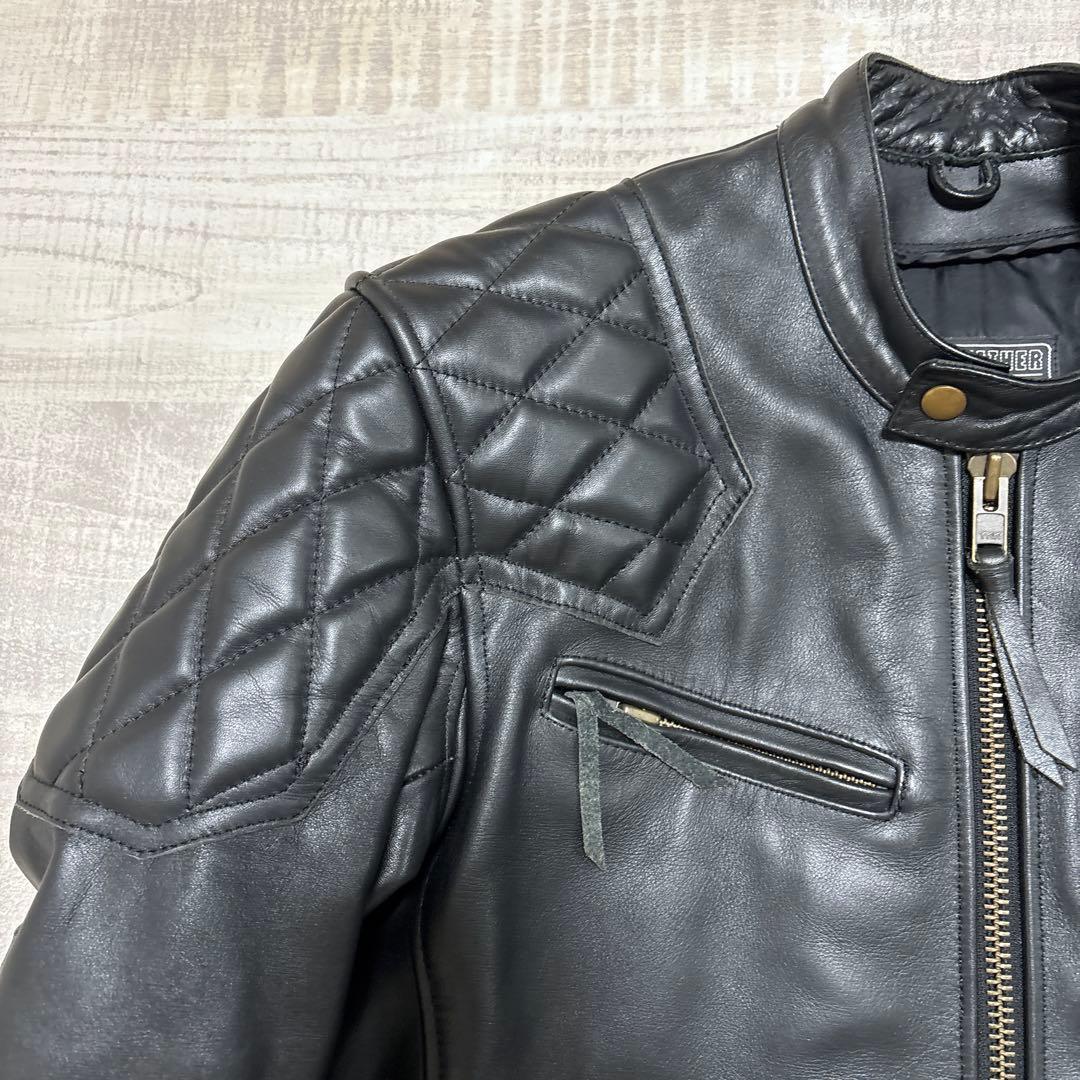 カドヤ★ K'S レザー★牛革★シングルライダース★ジャケット【メンズサイズL】