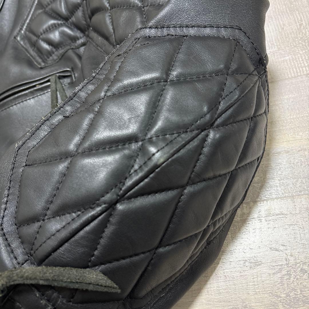 カドヤ★ K'S レザー★牛革★シングルライダース★ジャケット【メンズサイズL】