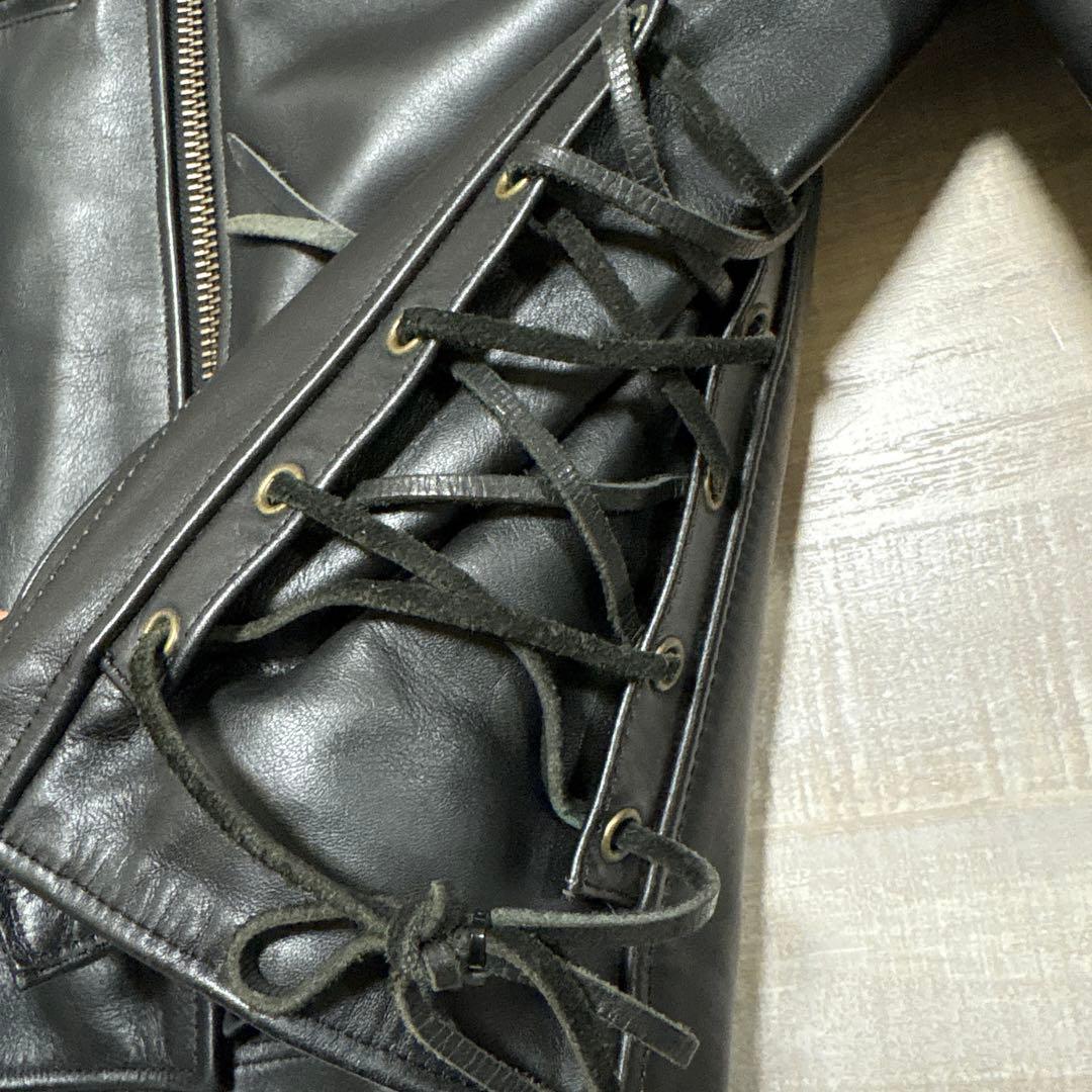 カドヤ★ K'S レザー★牛革★シングルライダース★ジャケット【メンズサイズL】