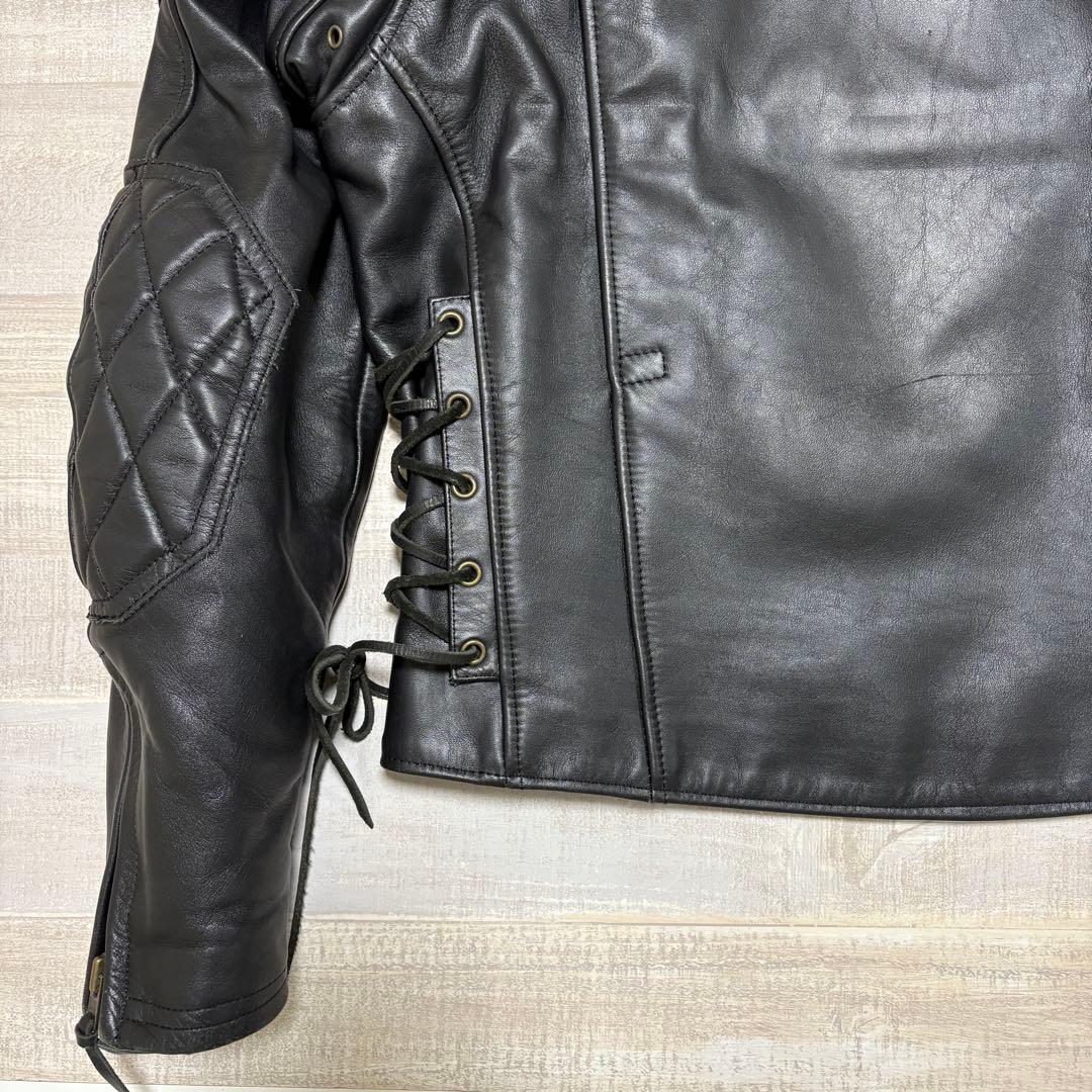 カドヤ★ K'S レザー★牛革★シングルライダース★ジャケット【メンズサイズL】