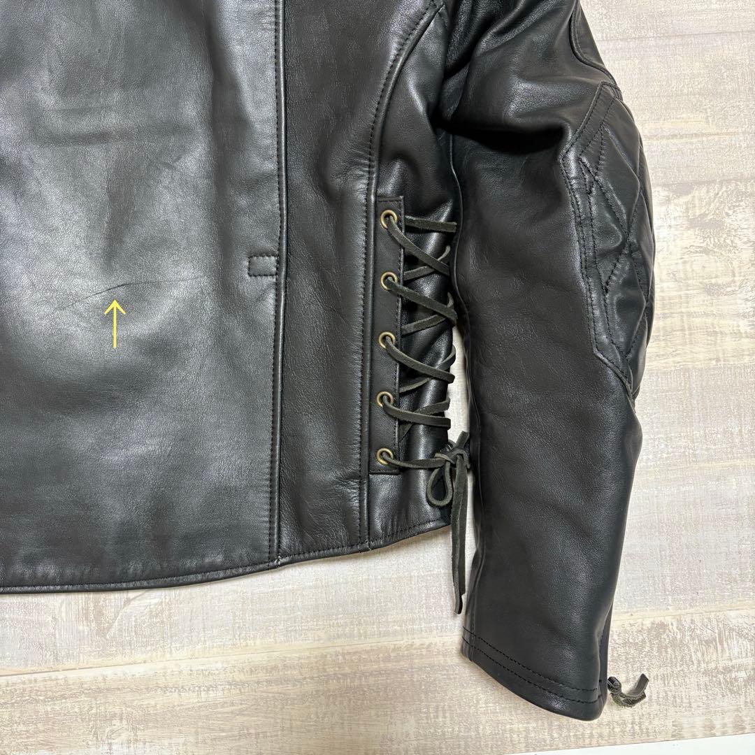 カドヤ★ K'S レザー★牛革★シングルライダース★ジャケット【メンズサイズL】