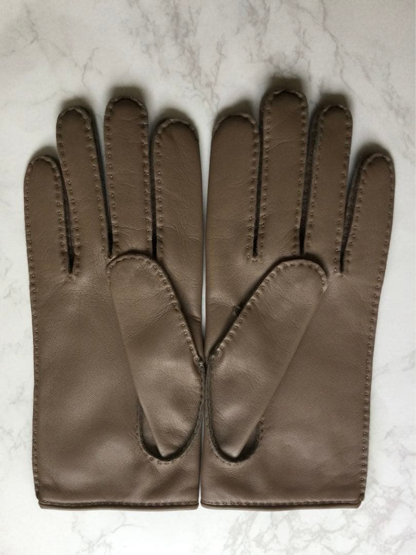 エルメス　手袋　グローブ　エトゥープ　レディース