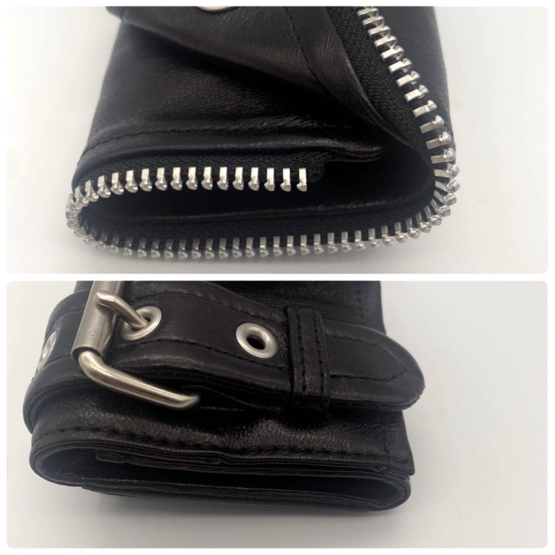 極美品 ビューティフルピープル ライダースプチウォレット 箱付き