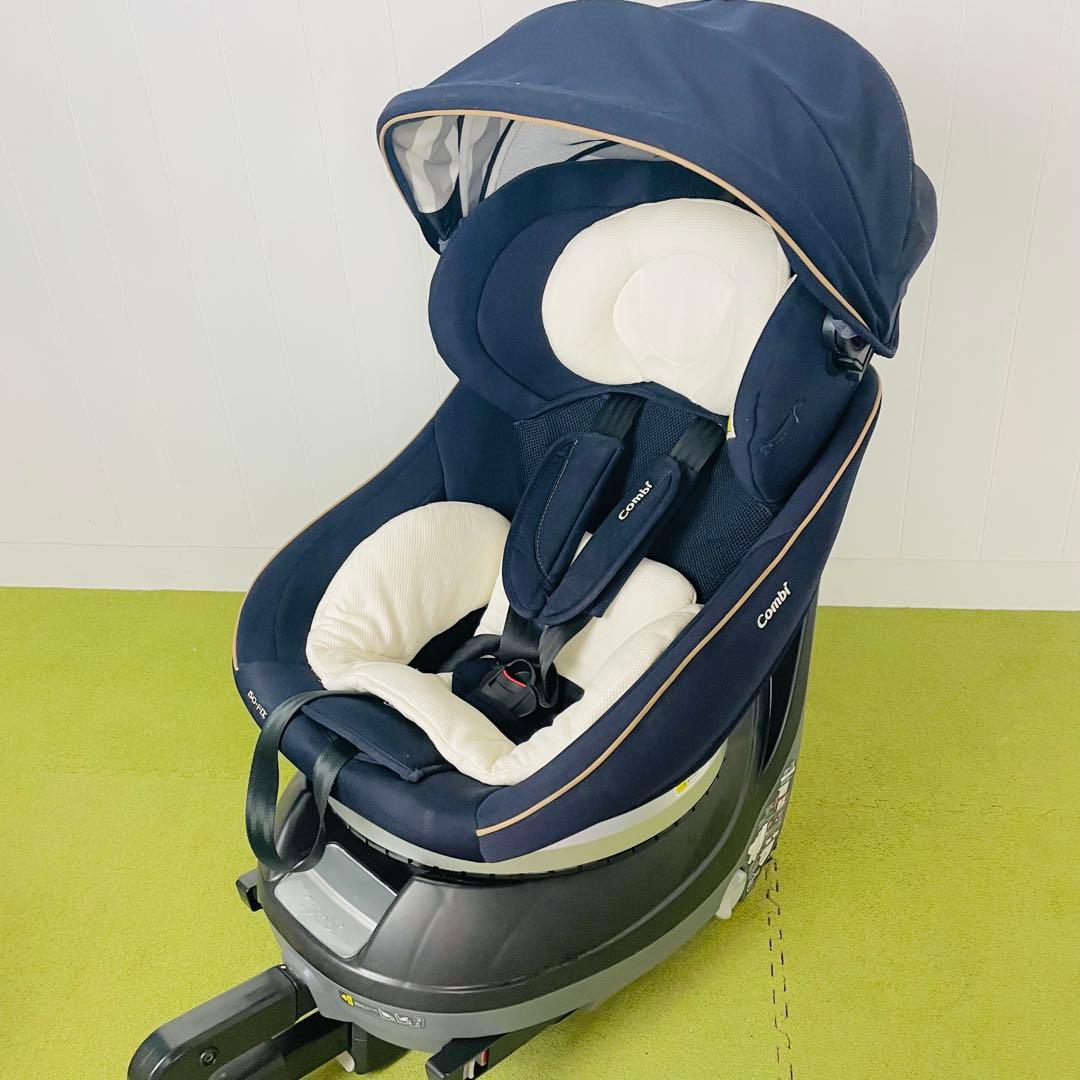 クリーニング済☆綺麗☆　コンビ　新生児OK　クルムーヴ　ISOFIX 　ネイビー