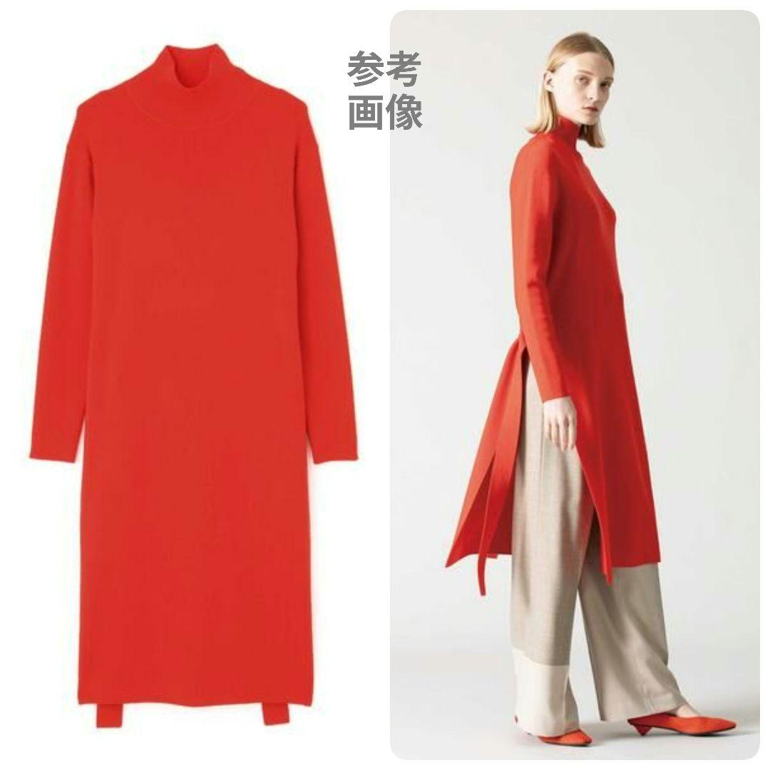 レア【未使用】アドーア クリアウールニットワンピース ハイネック サイドスリット