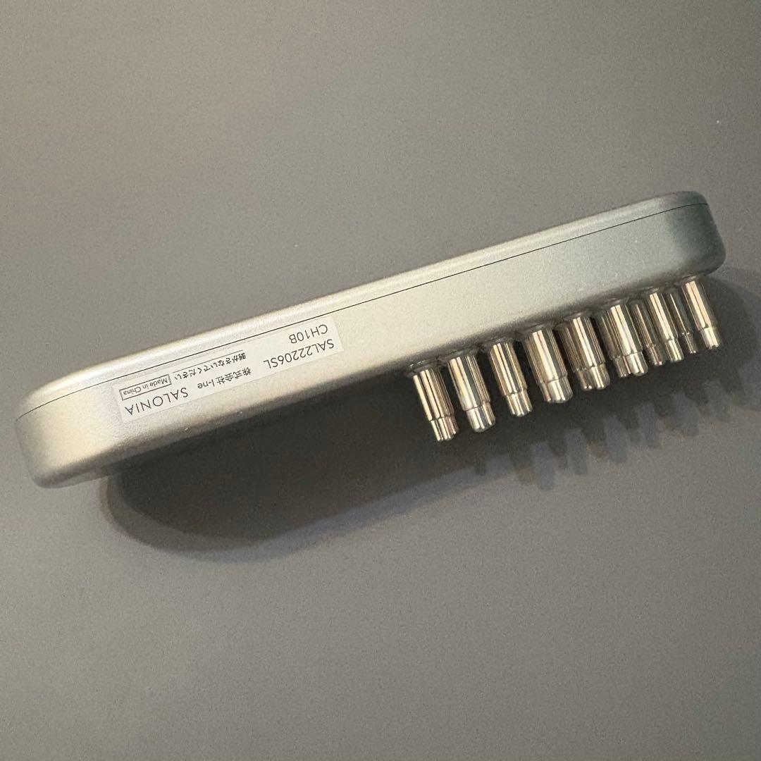 SALONIA 電気 スカルプ ブラシ シルバー