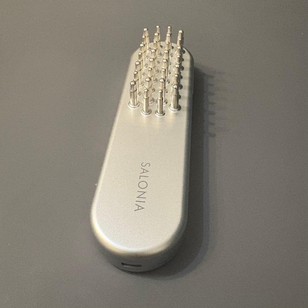 SALONIA 電気 スカルプ ブラシ シルバー