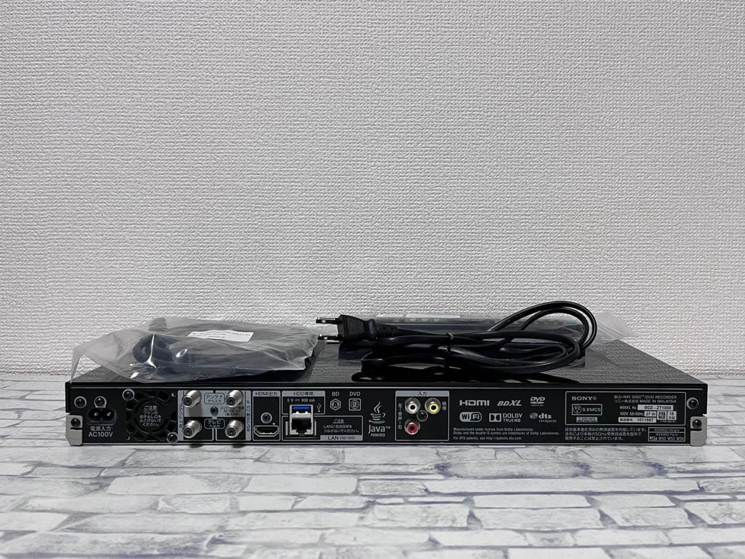 美品　1TB 3番組録画 ソニー　ブルーレイレコーダー　BDZ-ZT1000
