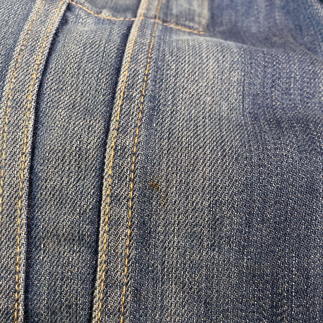 希少　コーチ　本革花柄レザー刺繍　デニムジャケット　ヴィンテージ　S