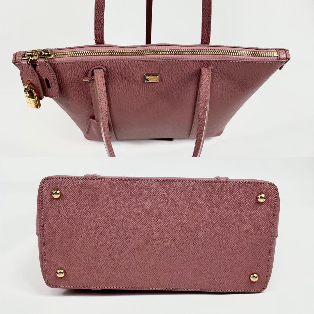 現行モデル　ドルチェアンドガッバーナ　トートバッグ　ピンク　サフィアーノレザー