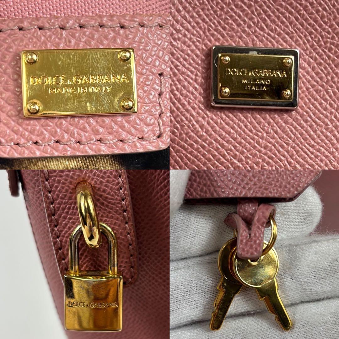 現行モデル　ドルチェアンドガッバーナ　トートバッグ　ピンク　サフィアーノレザー