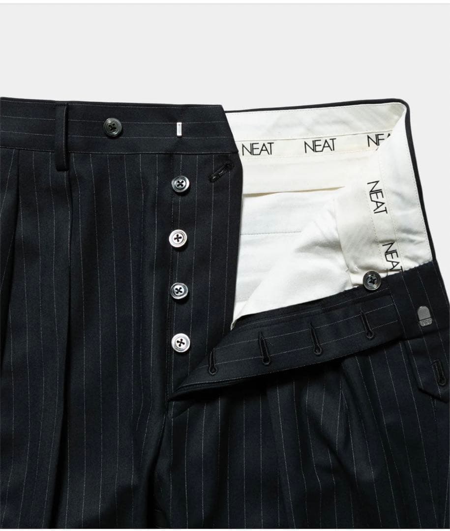 パンツ NEAT 140's Wool Pinstripe STANDARD