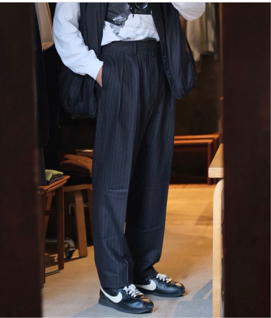 パンツ NEAT 140's Wool Pinstripe STANDARD