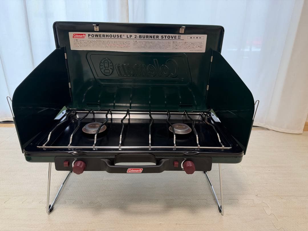 【Yu-】Coleman ツーバーナー ＆ キッチンテーブル　計2点セット