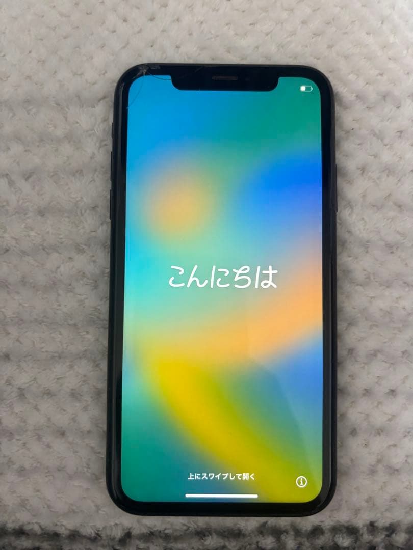 Apple iPhone XR 128GB ブラック 画面にひびあり