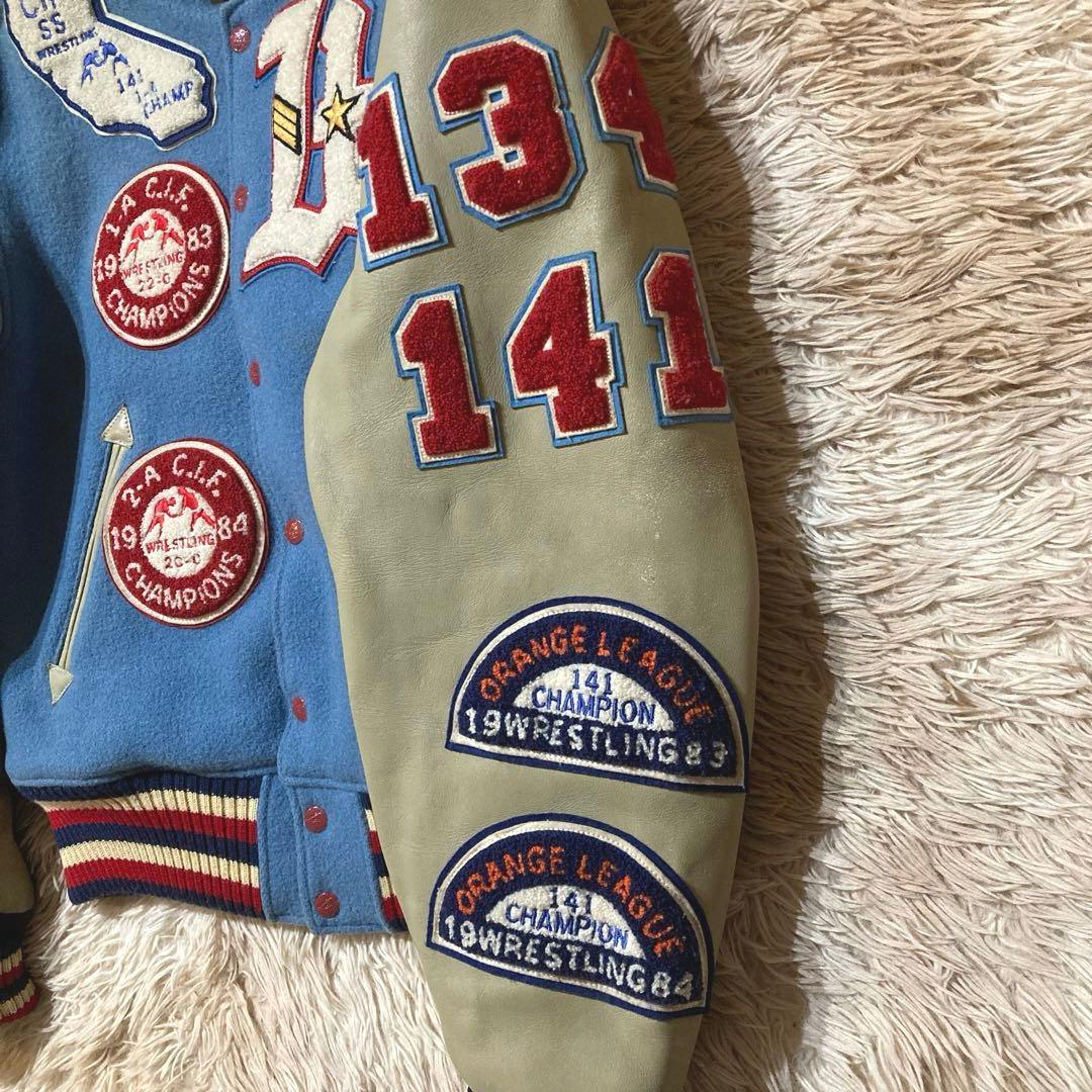 【ヴィンテージ】STYLE EYES 牛革　 スタジャン　セミデコ　40