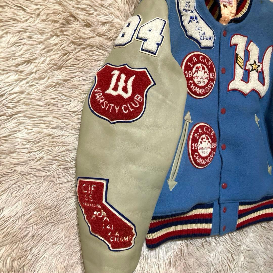 【ヴィンテージ】STYLE EYES 牛革　 スタジャン　セミデコ　40