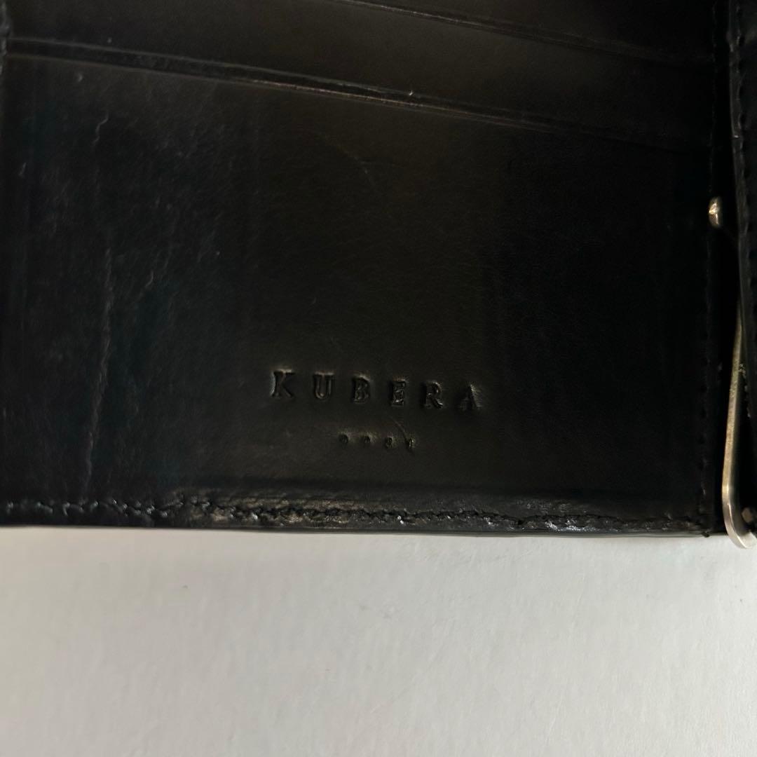 【希少】美品 KUBERA 9981 クベラ エイ革 マネークリップ グリーン