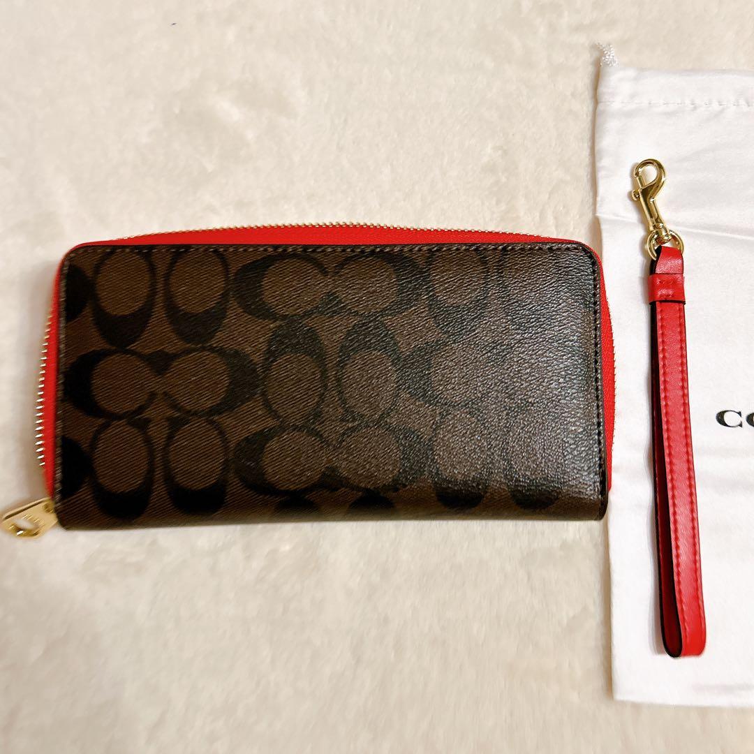 COACH コーチ 長財布 ラウンドファスナー お洒落