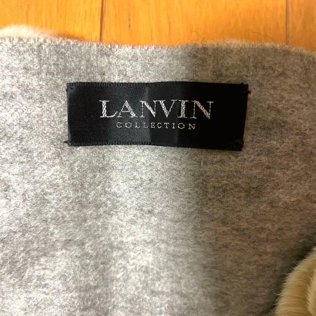 LANVIN COLLECTION ランバン ファーショール カシミヤ ケープ
