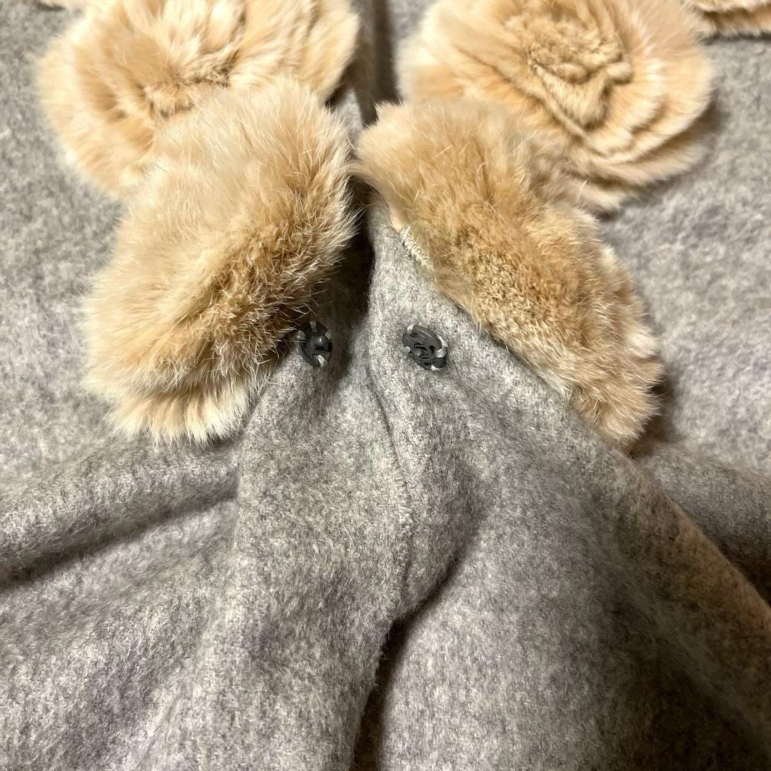 LANVIN COLLECTION ランバン ファーショール カシミヤ ケープ