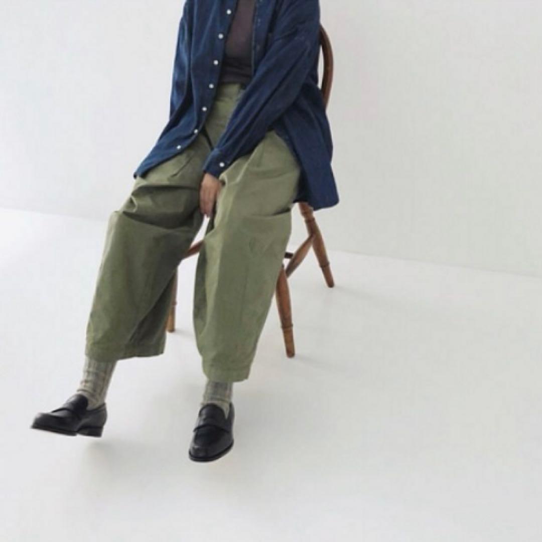 【未使用】nest robe コットンカーゴパンツ ファティーグ ワイド パンツ