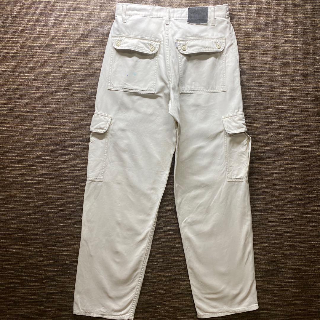 SILVERTAB カーゴパンツ ホワイト　90s 古着　Y2K W34相当