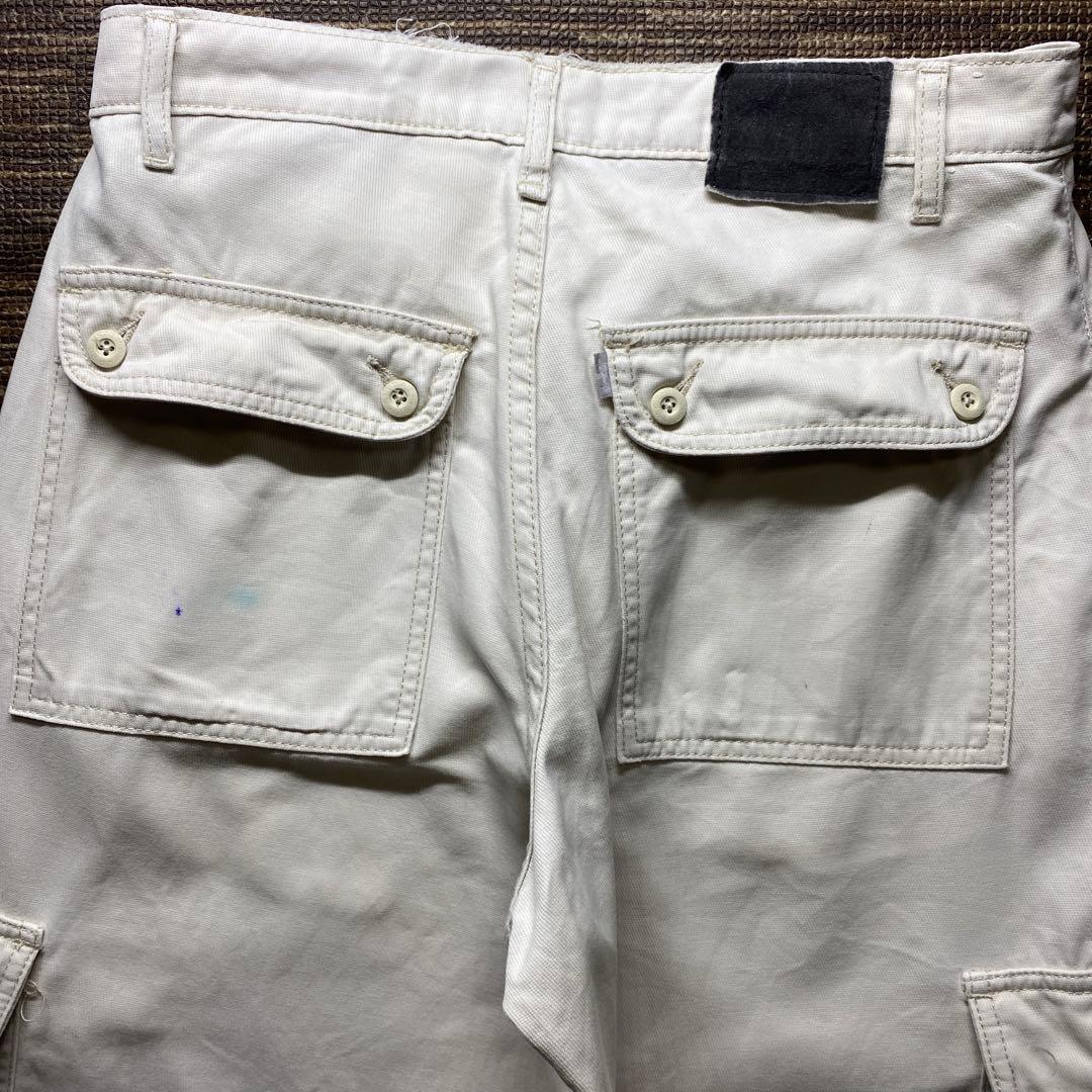 SILVERTAB カーゴパンツ ホワイト　90s 古着　Y2K W34相当