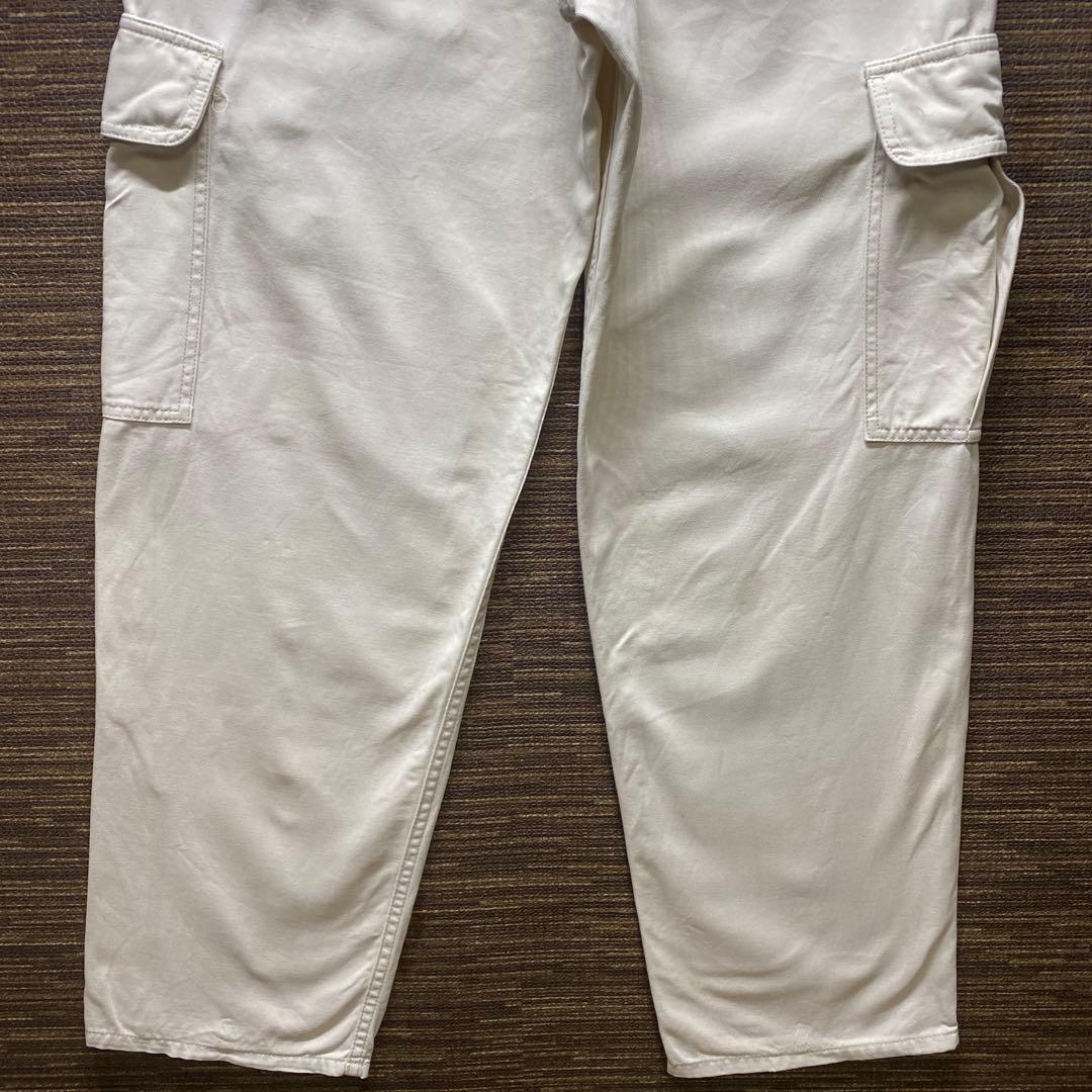 SILVERTAB カーゴパンツ ホワイト　90s 古着　Y2K W34相当