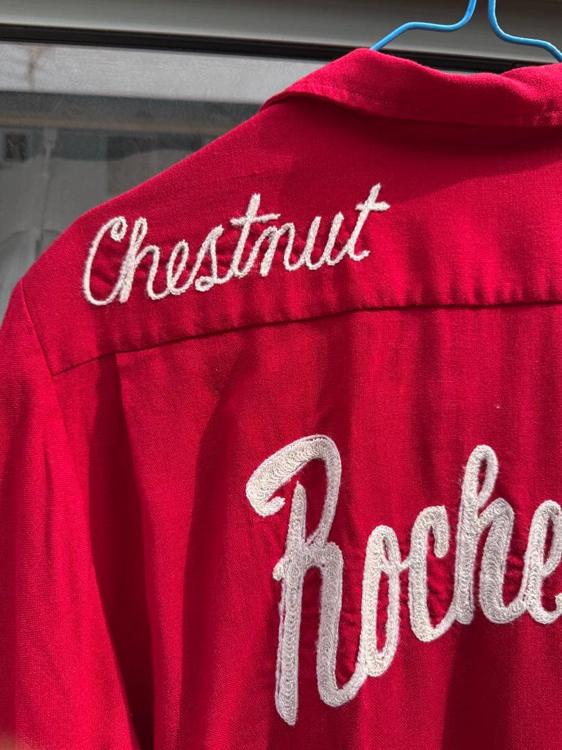 50's レーヨン ボーリングシャツ チェーンステッチ