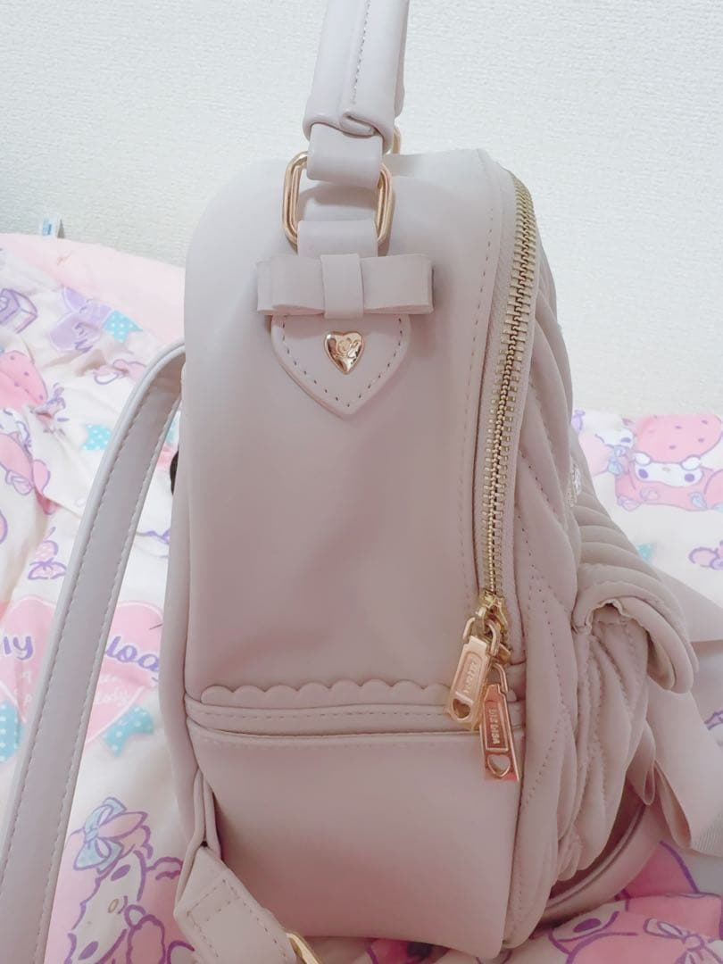 LIZLISA メニービジューロングリボンリュック ピンク